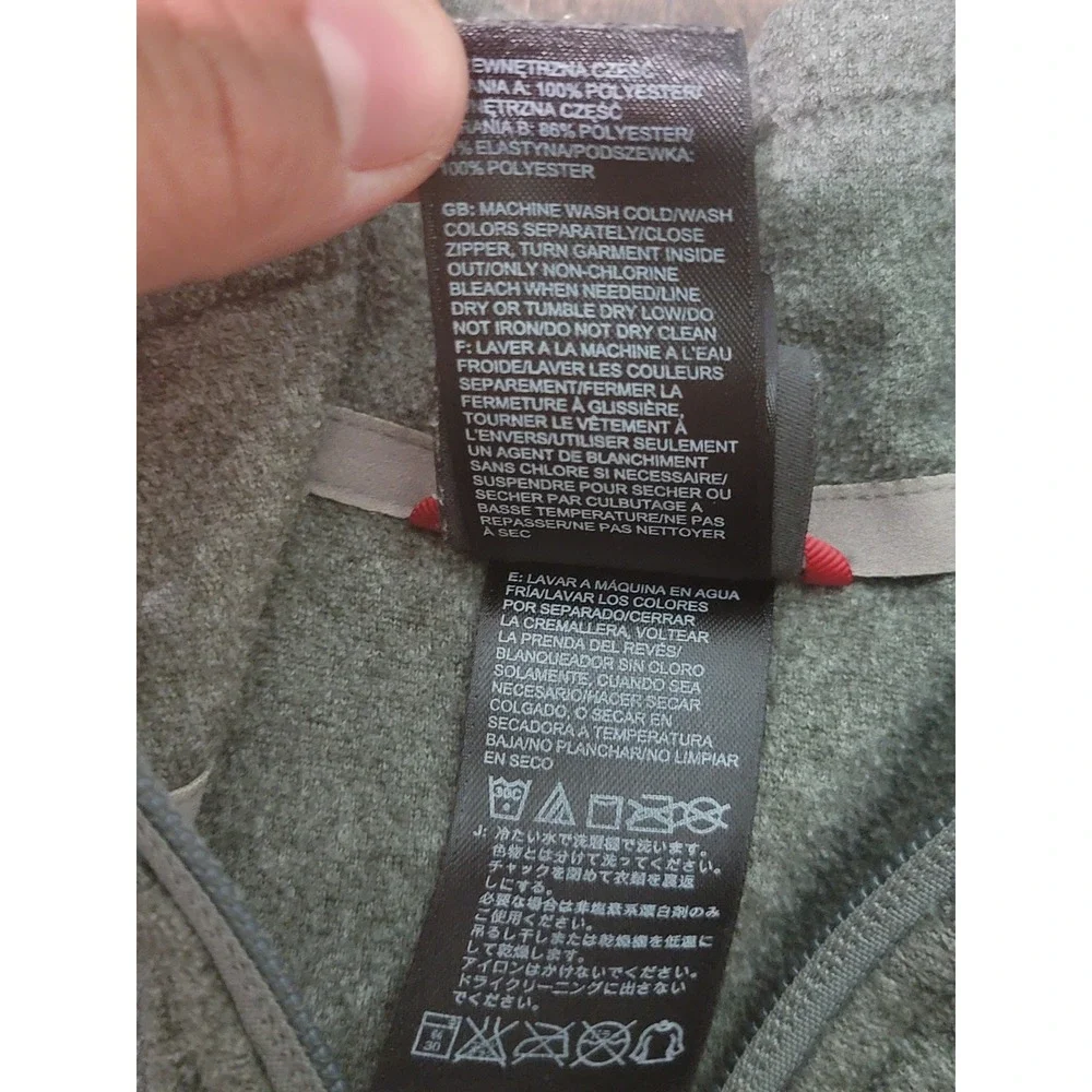 The North Face Mens FlashDry‎ Gray Pullover 1/4 Zip Long Sleeve Shirt L